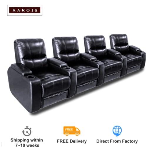 KAROIS R916 China Leather Maunl Reclining Theatre Chairs Theater seating