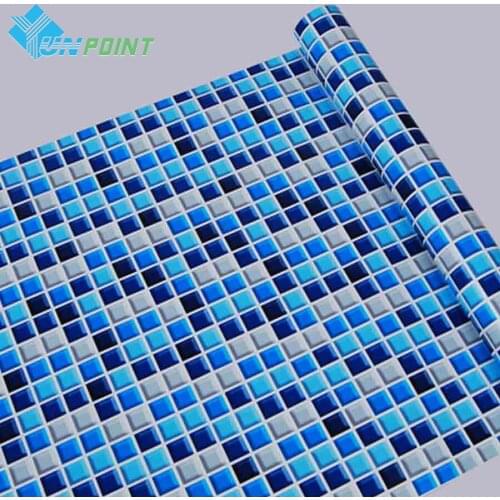 5M/10M Kitchen Waterproof Wall Papers Removable PVC Self Adhesive Tile Wallpaper For Bathroom Toilet Mosaic Pattern Wall Sticker