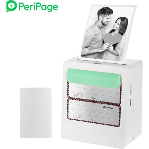 PeriPage A8 Bluetooth Mini Pocket Thermal Printer Handheld Printer Portable Power Source Printer For Android iOS 203DPI 304DPI