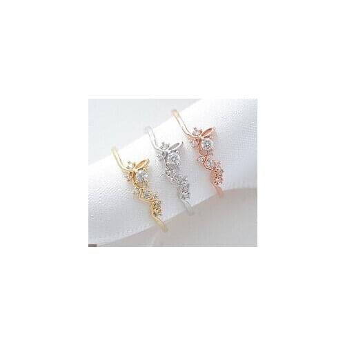 New Simple Style Elegant Woman Rings Shiny Zircon Thin Finger Wedding Ring Fashion Accessories Trendy Jewelry