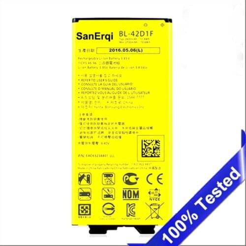 SanErqi New BL-42D1F Battery for LG G5 VS987 H820 H850 H868 H860 US992 2800mAh Mobile Phone Replacement High Quality