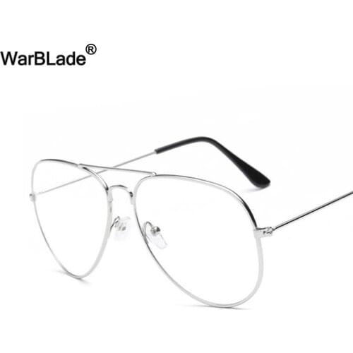 WarBLade Vintage Gold Frame Glasses Women Retro Optical Frame Eye Glasses Men Myopia Eyeglasses Transparent Clear Lens Eyewears