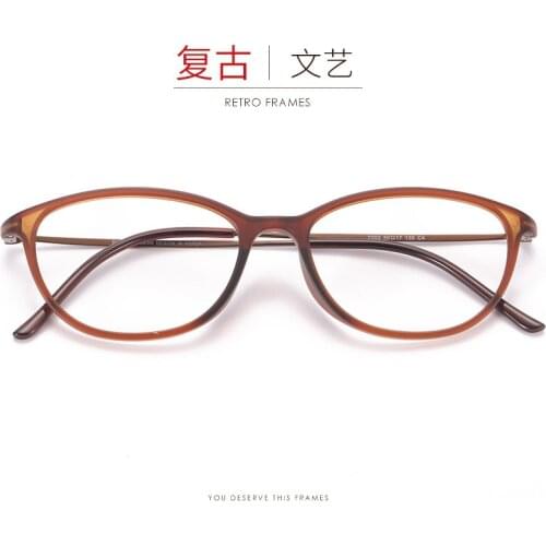 Wholesale Korea Tungsten Carbon Plastic Steel Ultra Light Thin Edge Myopia Frame Round Men and Women Comfortable Small Face
