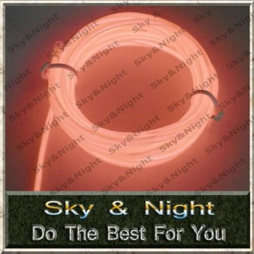 Orange Flexible Neon Light Glow EL Wire Rope tube Cable Strip LED Neon Lights Shoes Clothing Car party decorative controller