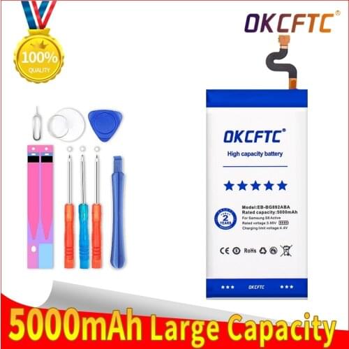 OKCFTC Original Replacement Battery EB-BG892ABA For Samsung Galaxy S8 Active Authentic Phone battery 5000mAh