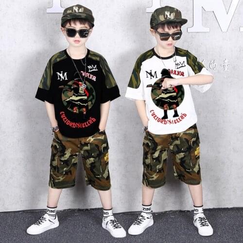 4-14 Years Summer Boy Clothing Set 2021 New Fashion Casual Active T-shirt+ Pant Kid Children Boy Teenager Clothing