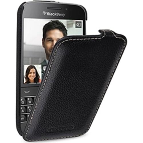 Up Down Flip Phone Cases Covers For Blackberry Classic Q20 Case Genuine Leather Protective Bag Shell for BB Classic Q20