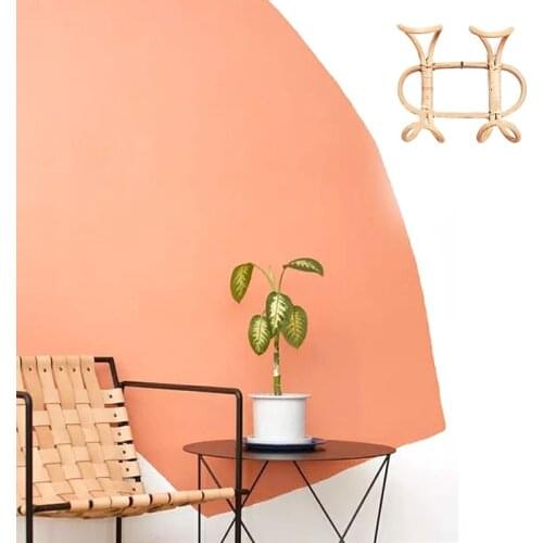 Rattan Wall Hooks Rack for Kids Garments Organizern Clothes Hat Hanging Hook Rattan Hanger for Kids Room Decor