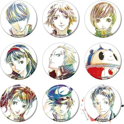 Shin Megami Tensei: Persona 4 Anime Badge P4 Souji Seta Amagi Yukiko Kujikawa Rise kuma Shirogane Naoto Metal Badge Brooch Pins