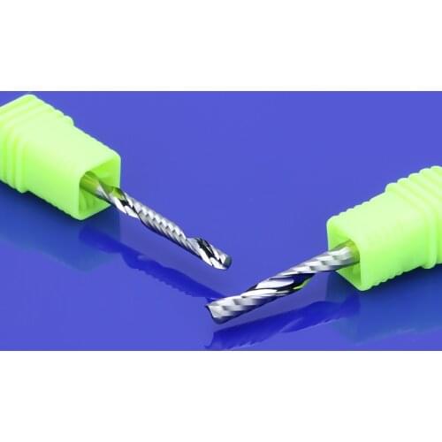 10pcs 3.175mm Single Flute Spiral Cutter 3A TOP Quality CNC End Mill Carbide router bit For Acrylic PVC MDF Milling Cutter