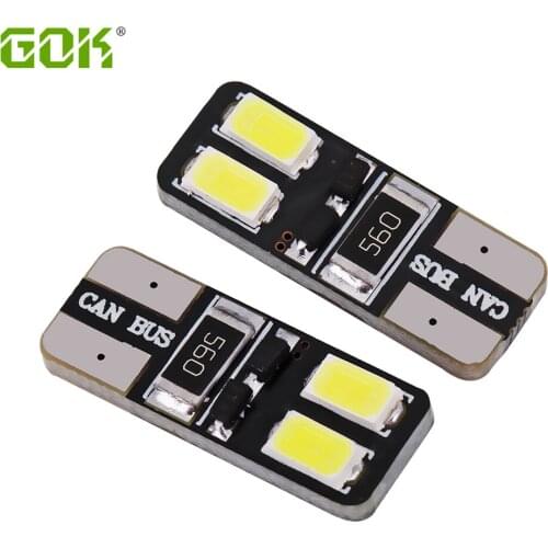 Super Bright 500PCS/lot Car Auto LED T10 led canbus W5W t10 4smd 5630 5730 led Light canbus T10 4LED Bulb No error led light