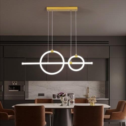 Nordic Acrylic Rings Led Pendant Lights Dining Living Room Decor Led Pendant Lamp Bedroom Hanging Light Fixtures Drop Luminaire