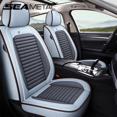 Universal Automobiles Seat Cover Auto Interior Flax Seat Covers Four Season Protector Seat Cushion Car Seat Pad Automotive Goods
