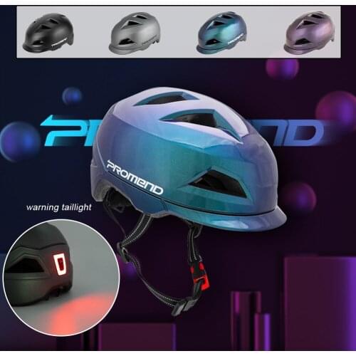 Bike Helmets For Men Mountain Road Bicycle Helmet Sport Safe Hat LED Tail Light Ventilated Lightweight Cycling Helmet Grey/Black