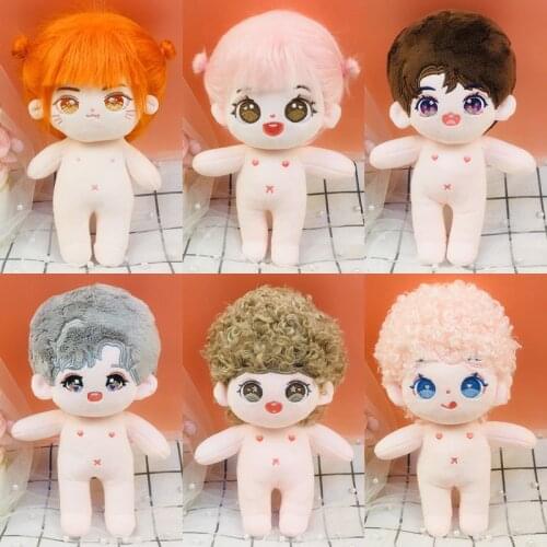 20cm Baby IDol Doll Customization Star Souvenir Plush Doll Long Curly Hair Doll For Wangyibo Xiaozhan Fans Collection Gift