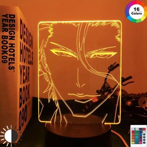 3d Lamp Anime Bleach Sosuke Aizen for Bedroom Decoration Nightlight Cool Birthday Gift Acrylic Led Night Light Sosuke Bleach