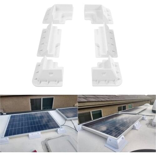 6PCS ABS Solar Panel Bracket Kit Caravan Motorhome RV Boat Vehicle Roof Mount Solar Board Corner Side Mounting Bracket