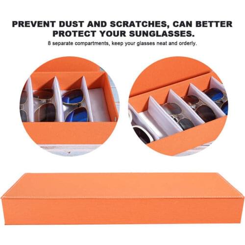 8 Grids Portable Glasses Display Case Travel Sunglasses Storage Case Organizer Sunglasses Display Case Tool
