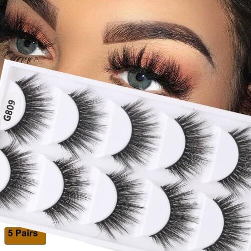 AY 5 Pairs lashes Mink Beauty lashes Eyelashes Mink 3D Mink lashes Womans Makeup Tools Wholesale Eeyelashes Mink lash Vendors
