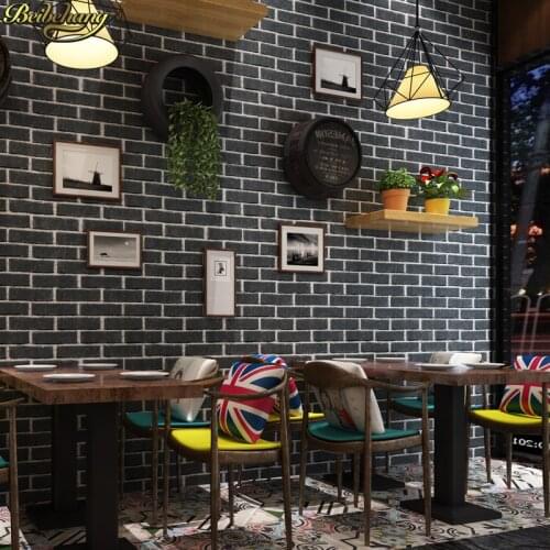 Beibehang Retro nostalgic 3D stereo wall stickers antique brick pattern background self-adhesive wallpaper papel de parede 3d