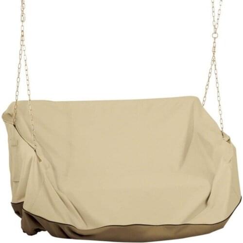 Porch Swing Cover Waterproof, Outdoor Swing Covers for Hanging Swing 56inchX32inchX25inch,Beige&Coffee