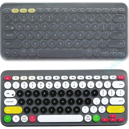 K380 Keyboard Cover for Logitech K 380 Wireless Transparent Clear Black EU US Film Silicone TPU Case Slim Thin English