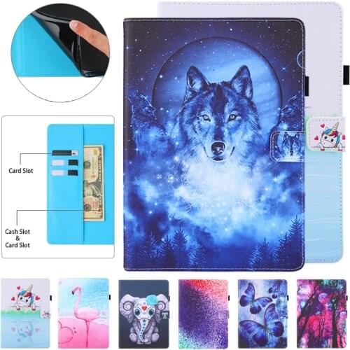 Tablet Cover For Xiaomi Mi Pad 4 Case Capa Lovely Unicorn Flamingo Wolf Painted Flip Cover For Funda Xiaomi Mi Pad 4 Plus Case