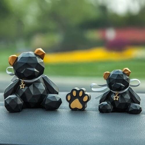 DIY Candle Making Supplies Resin Mold Car Aromatherapy Cartoon Geometric Bear Silicone Mold Candle Mold Plaster Mold Car Decor