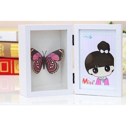 Photo frame swing sets photo box wedding gift creative storage box three-dimensional Wooden Picture Frame Promotion Home Decor