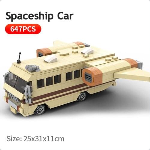 Movie Collection Building Blocks MOC-37608 Spaceballs Simulation Eagle-5 Model Spaceship Car Kids DIY Bricks Toys Christmas Gift