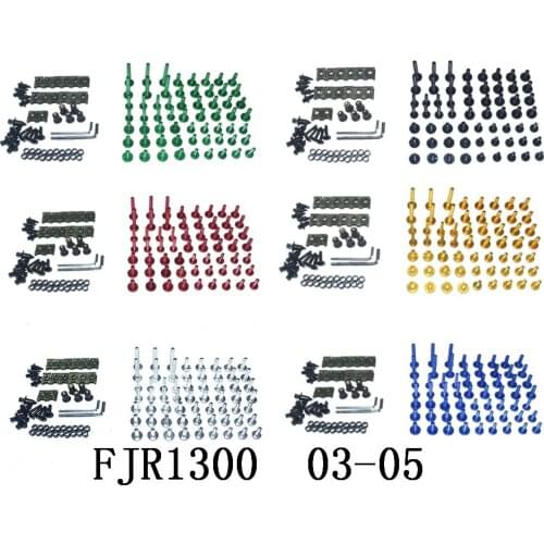 Motorcycle Complete Fairing Bolts Kit Bodywork Screws For Fit YAMAHA FJR1300 2003-2005