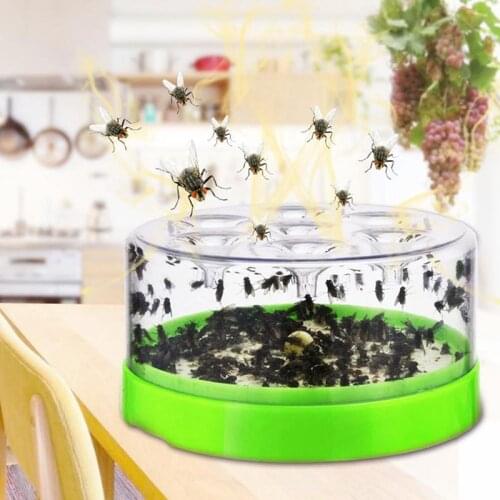 Fly Trap Box Pest Control Device Mosquito Repeller Kyrie Flytrap Catcher Killer Home Indoor Catcher Flies Box With 2 Pack Bait