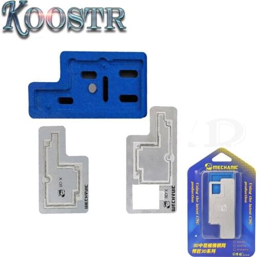 MECHANIC For iPhone X/XS/XR/XS MAX 3D BGA Reballing Stencil Kit Motherboard Middle Layer Planting Tin Template Soldering Net