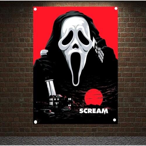 Grim Reaper Macabre Art Rock Band Heavy Metal Music Posters Cloth Art Flag Banner Wall Hanging Tapestry Dormitory Home Decor