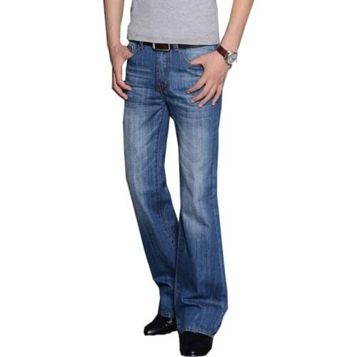 Jeans for Men Mens Modis Big Flared Jeans Boot Cut Leg Flared Loose Fit high Waist Male Designer Classic Denim Jeans Pants