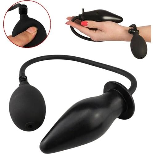 Inflatable Anal Butt Plug Expandable Plugs Expansion Massage Anal Dildo Anal Plugs Dilator Elastic for Men Women Adult Sex Toys