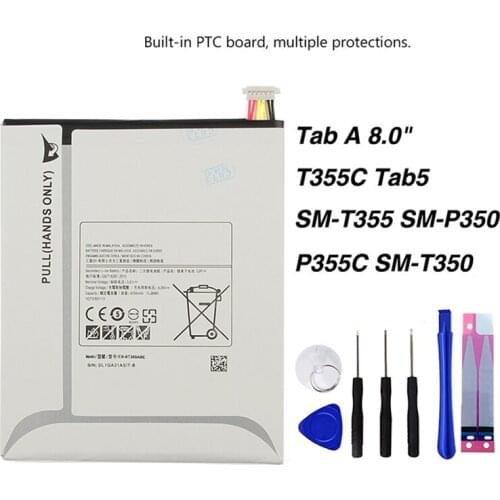 Original EB-BT355ABE Battery For Samsung GALAXY Tab A 8.0 T355C GALAXY Tab5 SM-T355 SM-P350 P355C SM-T350 4200mAh