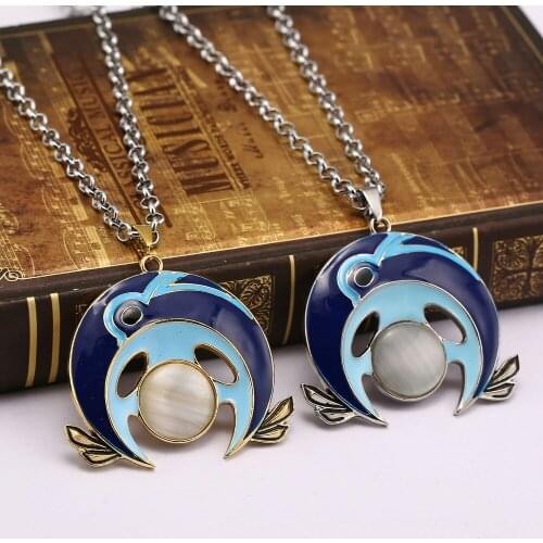 Dota Luna Necklace women Alloy dota 2 moon Pendant necklace metal choker Game Jewelry Girl gift