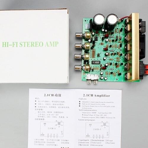 K92F Amplifier Board AMP 100Wx2 High Power 2.1 Channel Amplificador Sound Speaker Home DIY