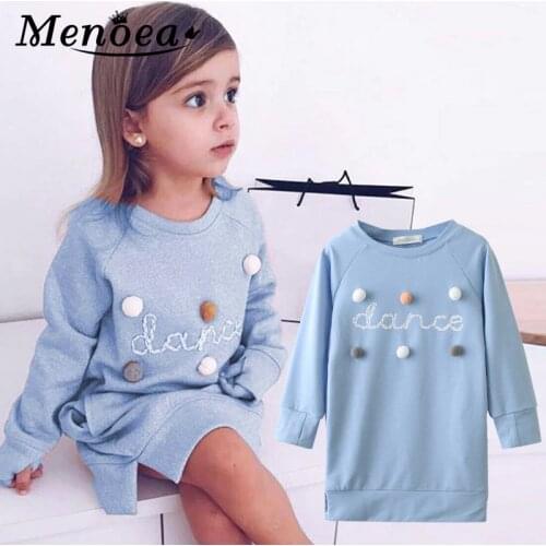 Menoea Baby Girls Clothes Autumn Winter Long Sleeve Dress Toddler Girl Dresses Star Dress Sweatshirt Girl Fashion for girl dress