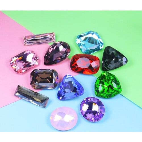 20-30mm mix random shape color 10pcs strass rhinestones sewing for clothes crystals and stones nail art applique for clothes