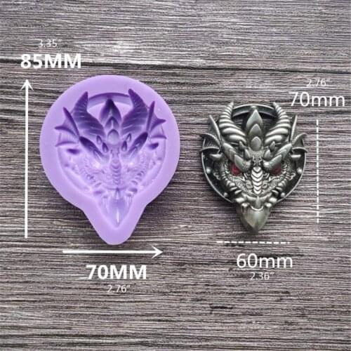 Dragon Head Fondant Silicone Mold Animals Dragon Baking Chocolate Resin Mold 85LF