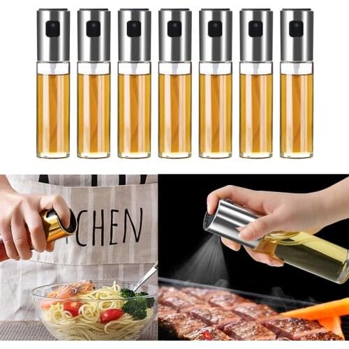 100ML Baking Glass Oil Spray Bottle Oil Stainless Steel Glass Olive Pump Cooking Tools BBQ Cookware Gadget Sauce Vinegar Sprayer