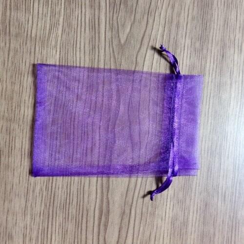 15*20cm 50pcs Dark purple Organza Bag christmas Drawstring bag jewelry packaging bags for gift/candy/wedding/party Yarn bag