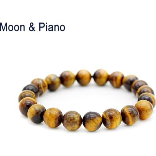 Tiger Eye Bangles Trendy Natural Stone Strand Bracelets Classic Round Beads Energy Jewelry Free Shipping 2018 New Arrvial