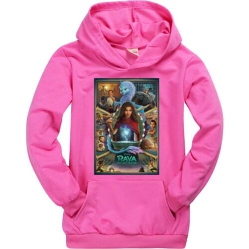 Baby Girls Boys Hoodies Raya and The Last Dragon Sweatshirt Kids Clothes Cotton Tops Tees Children Long Sleeve Pullover Outfits