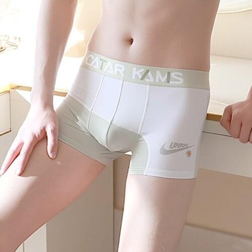 Men Panties Shorts High Quality Underwear Mens Sexy Underwear Boxer Shorts Male Ice Silk Underpants U Convex Pouch Boxershorts