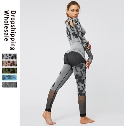 Tufaha Workout Clothes for Women Print Sportswear Fitness Sports Suit Female Leggings Top Gym Workout Set Jogging Femme Winter