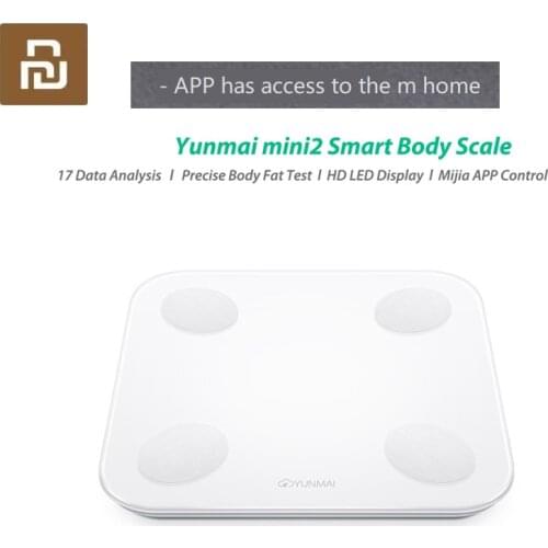 YUNMAI Mini 2 Smart Body Scale Balance Fat Weight Scales mijia APP Control LED Digital Display Pad Body Fat BMR Test for xiaomi