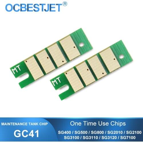 GC41 GC-41 Maintenance Tank Chip For Ricoh SG400 SG500 SG800 SG1000 SG3110DN SG3100 SG7100 SG2100 SG2010 SG3120 Printer Chips